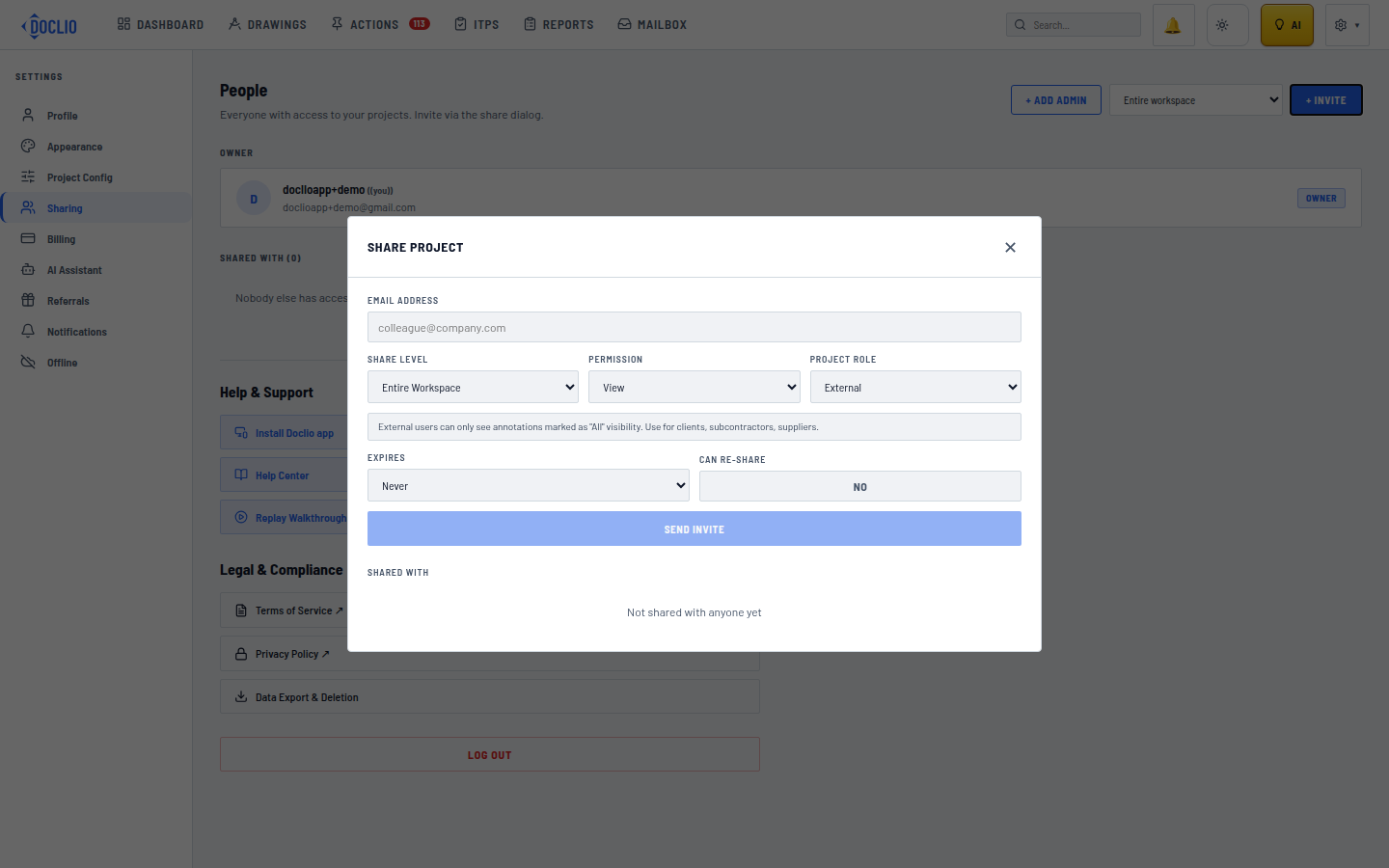 Share Level and Permission
