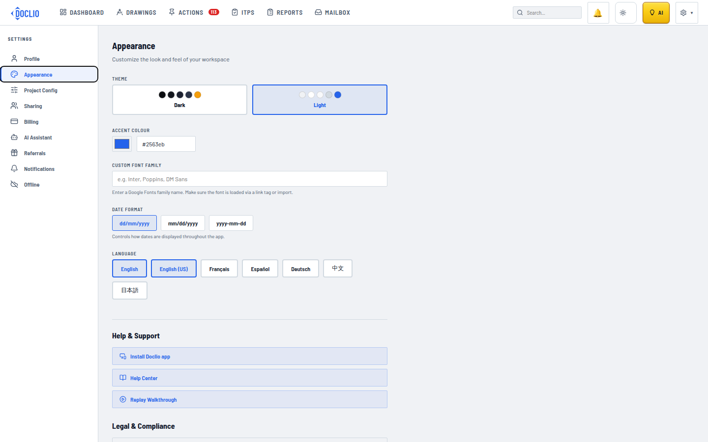 Install Doclio app